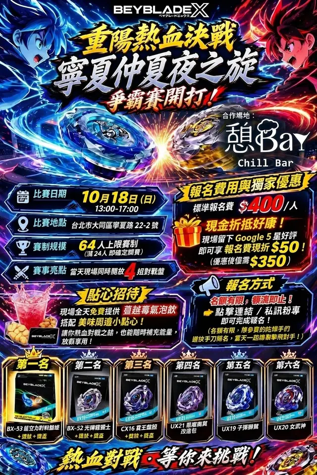 憩 Bay 寧夏仲夏夜之旋盃 最新藍天馬對戰盤 海報