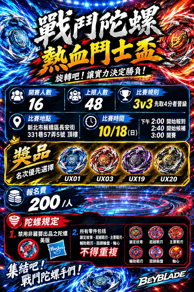 熱血鬥士盃 海報